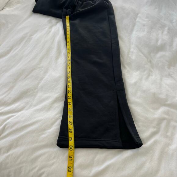PACT NWT Courtside Classic Black Fleece Split Hem Loungewear Sweatpants, Size XS - Picture 8 of 11